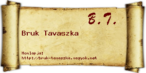 Bruk Tavaszka névjegykártya